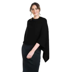 Premium Possum And Merino Wool - Two Way Poncho -Jumbo Sale Store black