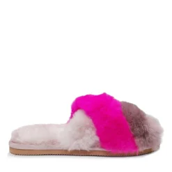 Calico Sheepskin Flufffy Slide -Jumbo Sale Store calico sheepskin flufffy slide 193145