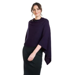 Premium Possum And Merino Wool - Two Way Poncho -Jumbo Sale Store grape