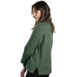 Premium Possum And Merino Wool - V Neck Ribbed Jumper -Jumbo Sale Store moss3