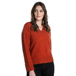Premium Possum And Merino Wool - V Neck Ribbed Jumper -Jumbo Sale Store sienna